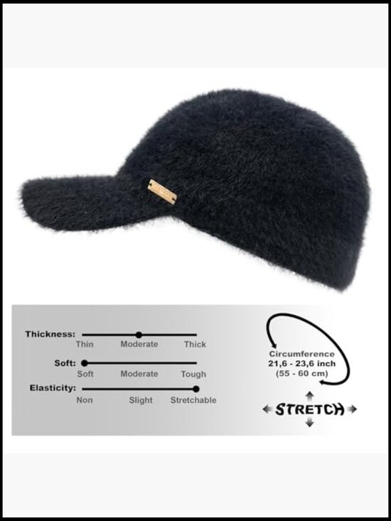 Wool Knit Beanie Hat with Visor Brim - Billed Newsboy Cap for Winter main image 5